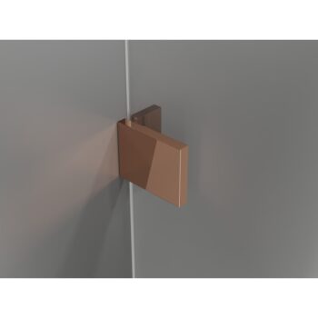 MEXEN/S - Lunar L sprchový kút päťboký krídlový ľavá 80 x 80, transparent, ružové zlato 831L-080L-080P-60-00-L