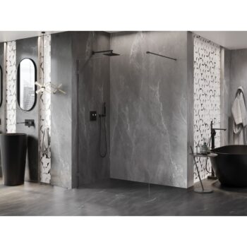 MEXEN/S - Lunar Sprchová zástena WALK-IN ľavá 60 x 200, transparent 8 mm, grafit metal 830-060-000-95-00-L