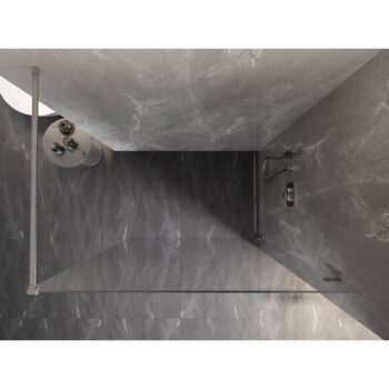 MEXEN/S - Lunar Sprchová zástena WALK-IN pravá 120 x 200, transparent 8 mm, nikel kartáčovaný 830-120-000-97-00-P