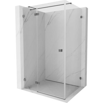 MEXEN/S - Lunar T sprchovací kút dvere krídlové ľavá 130 x 70, transparent, grafit metal 834T-130-070-95-00-L