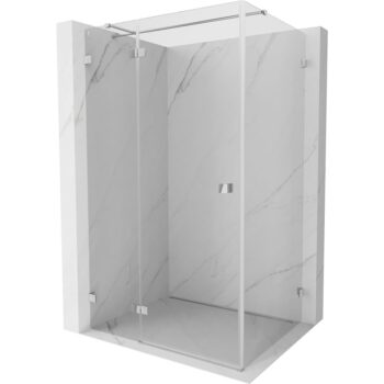 MEXEN/S - Lunar T sprchovací kút dvere krídlové ľavá 135 x 120, transparent, chróm 834T-135-120-01-00-L