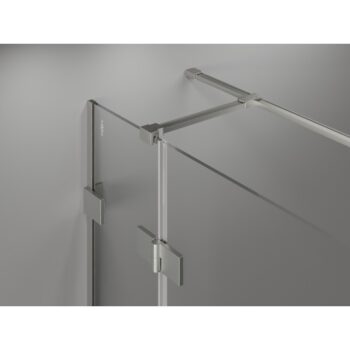 MEXEN/S - Lunar T sprchovací kút dvere krídlové ľavá 135 x 120, transparent, nikel kartáčovaný 834T-135-120-97-00-L