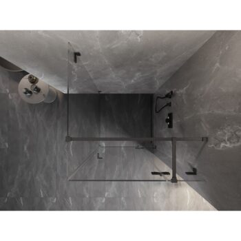 MEXEN/S - Lunar T sprchovací kút dvere krídlové pravá 110 x 110, transparent, grafit kartáčovaná 834T-110-110-66-00-P
