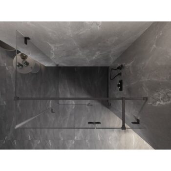 MEXEN/S - Lunar T sprchovací kút dvere krídlové pravá 115 x 70, transparent, grafit kartáčovaná 834T-115-070-66-00-P