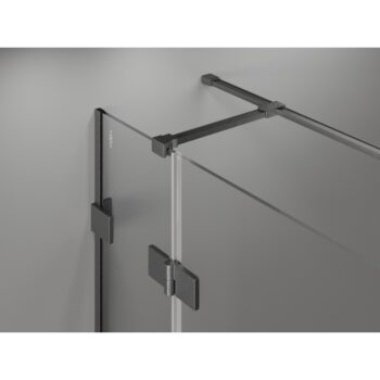 MEXEN/S - Lunar T sprchovací kút dvere krídlové pravá 115 x 70, transparent, grafit kartáčovaná 834T-115-070-66-00-P