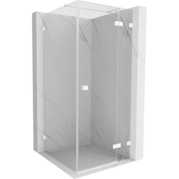 MEXEN/S - Lunar T sprchovací kút dvere krídlové pravá 120 x 120, transparent, biela 834T-120-120-20-00-P