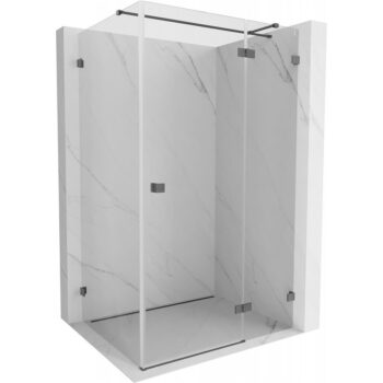 MEXEN/S - Lunar T sprchovací kút dvere krídlové pravá 120 x 70, transparent, grafit kartáčovaná 834T-120-070-66-00-P
