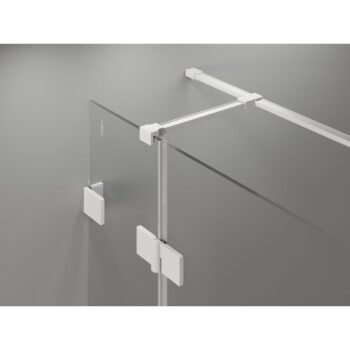 MEXEN/S - Lunar T sprchovací kút dvere krídlové pravá 125 x 120, transparent, biela 834T-125-120-20-00-P