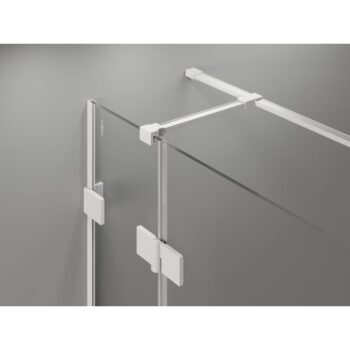 MEXEN/S - Lunar T sprchovací kút dvere krídlové pravá 125 x 70, transparent, biela 834T-125-070-20-00-P