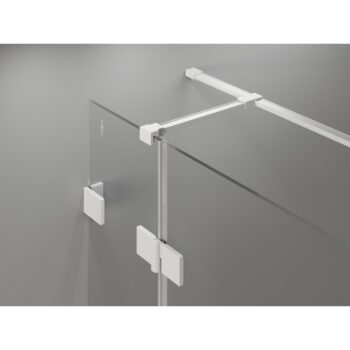 MEXEN/S - Lunar T sprchovací kút dvere krídlové pravá 125 x 70, transparent, biela 834T-125-070-20-00-P