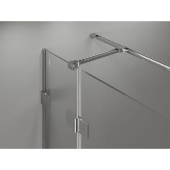MEXEN/S - Lunar T sprchovací kút dvere krídlové pravá 125 x 70, transparent, chróm 834T-125-070-01-00-P
