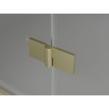 MEXEN/S - Lunar T sprchovací kút dvere krídlové pravá 130 x 70, transparent, zlato kartáčovaná 834T-130-070-55-00-P