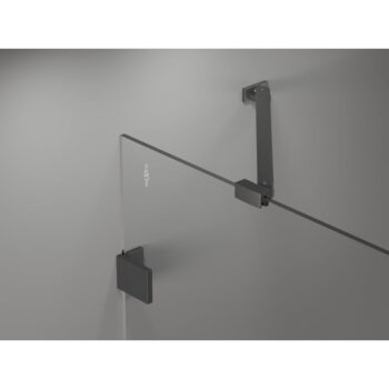 MEXEN/S - Lunar sprchovací kút dvere krídlové ľavá 70 x 70, transparent, grafit kartáčovaná 834-070-070-66-00-L