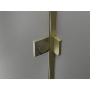 MEXEN/S - Lunar sprchovací kút dvere krídlové ľavá 70 x 70, transparent, zlato kartáčovaná 834-070-070-55-00-L