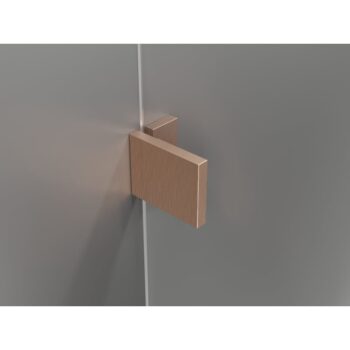 MEXEN/S - Lunar sprchovací kút dvere krídlové ľavá 90 x 70, transparent, meď kartáčovaná 834-090-070-65-00-L