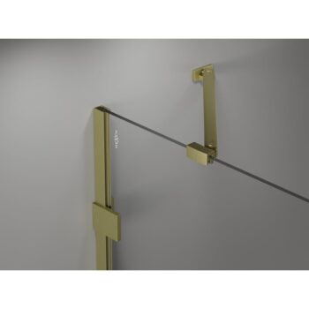 MEXEN/S - Lunar sprchovací kút dvere krídlové ľavá 90 x 70, transparent, zlato kartáčovaná 834-090-070-55-00-L