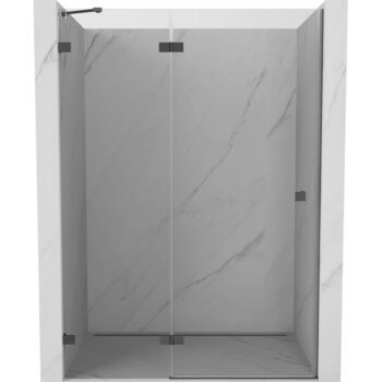 MEXEN/S - Lunar sprchové dvere krídlové ľavé 140, transparent, grafit metal 834-140-000-95-00-L