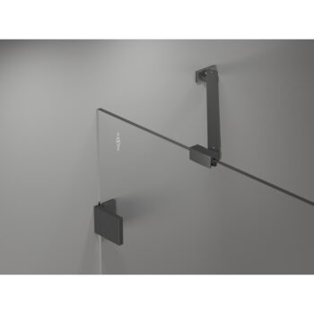MEXEN/S - Lunar sprchový kút dvere krídlové ľavá 95 x 70, transparent, grafit kartáčovaná 834-095-070-66-00-L