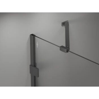 MEXEN/S - Lunar sprchový kút štvrťkruh krídlový ľavá 90 x 70, transparent, grafit kartáčovaná 833-090L-070P-66-00