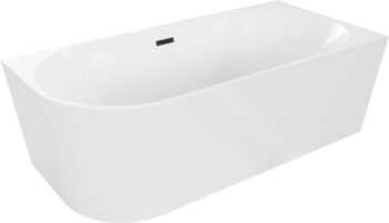 MEXEN/S - Mia vaňa voľne stojaca rohová pravá 170 x 80, biela, sifón a prepad čierna 52691708000P-70