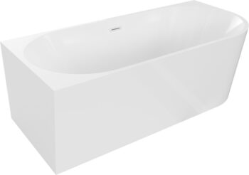 MEXEN/S - Mia voľne stojaca rohová vaňa ľavá 180 x 80, biela, sifón a prepad biela 52691808000L-20
