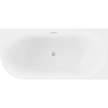 MEXEN/S - Mia voľne stojaca rohová vaňa pravá 160 x 80, biela/čierna, sifón a prepad nikel kartáčovaný 52691608075P-97