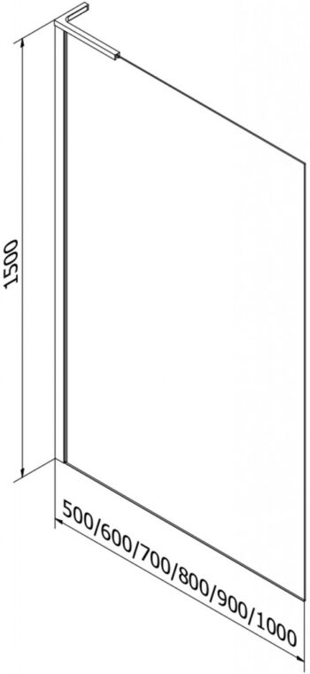 MEXEN/S - Next L vaňová zástena FIX 50 x 150, dekor, biela 895-050-000-03-30-20