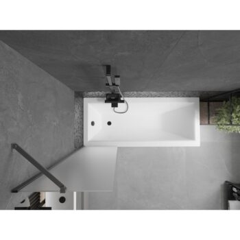 MEXEN/S - Next vaňová zástena FIX 50 x 150, dekor, grafit metal 895-050-000-00-30-95
