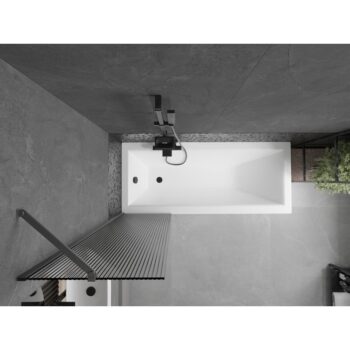 MEXEN/S - Next vaňová zástena FIX 50 x 150, prúžky, grafit metal 895-050-000-00-09-95