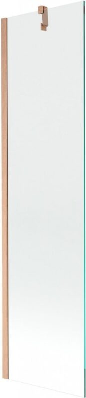 MEXEN/S - Next vaňová zástena FIX 50 x 150, transparent, meď kartáčovaná 895-050-000-00-00-65