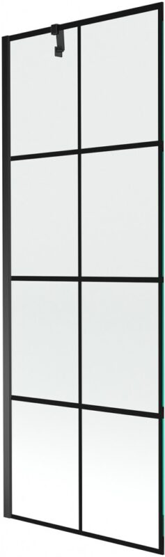 MEXEN/S - Next vaňová zástena FIX 70x150, čierny dekor, čierna 895-070-000-00-77-70