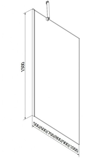 MEXEN/S - Next vaňová zástena FIX 80 x 150, čierny dekor, čierna 895-080-000-00-77-70