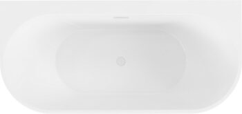 MEXEN/S - Oval+ voľne stojaca vaňa przyścienna 170 x 80, biela, sifón a prepad biela 52681708000-20