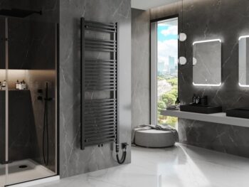 MEXEN/S - Plutón radiátor + vykurovacia tyč 1700 x 600 mm, 900 W, čierna W106-1700-600-2900-70