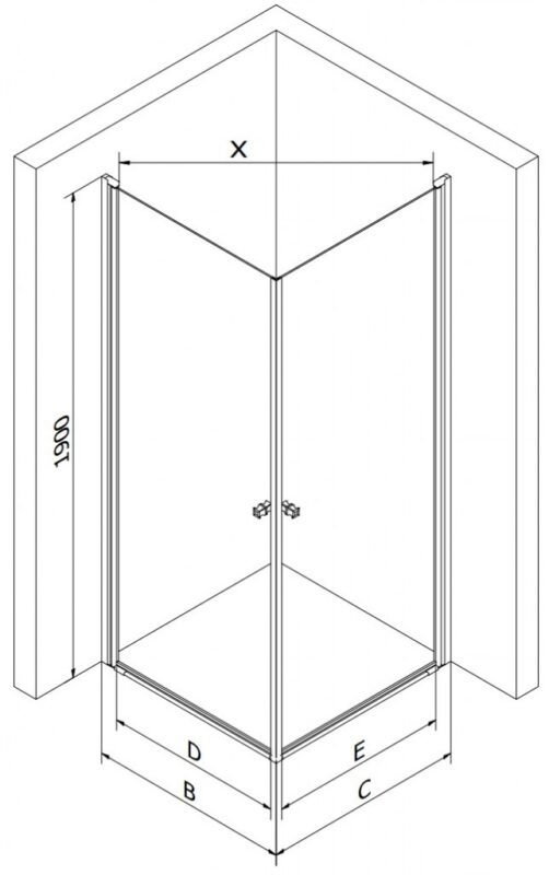 MEXEN/S - Pretoria Duo sprchovací kút 100x90, transparent, čierna 852-100-090-70-00-02 MEXEN/S - Pretoria Duo sprchovací kút 100x90, transparent, čierna 852-100-090-70-00-02