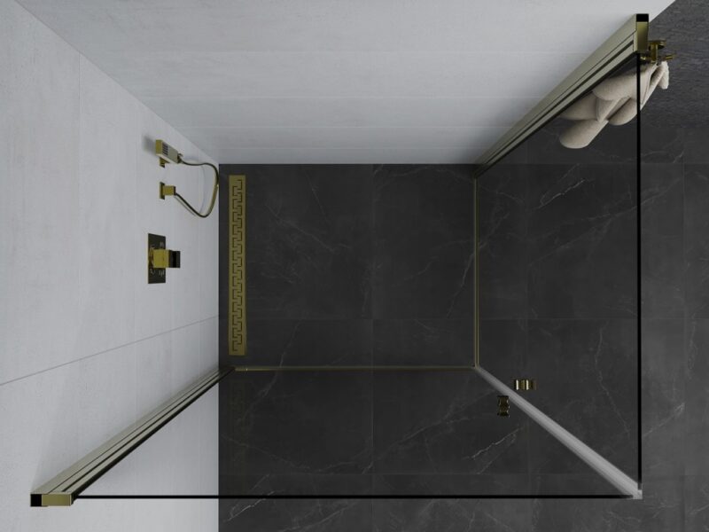 MEXEN/S - Pretoria Duo sprchovací kút 100x90, transparent, zlatá 852-100-090-50-00-02 MEXEN/S - Pretoria Duo sprchovací kút 100x90, transparent, zlatá 852-100-090-50-00-02