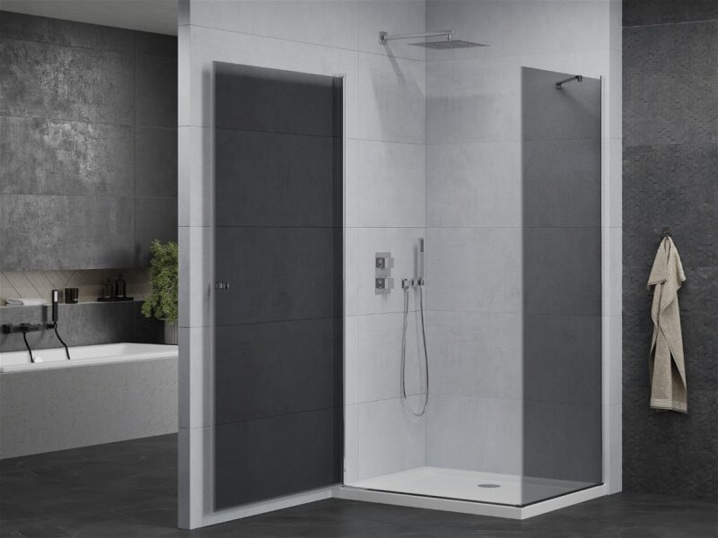 MEXEN/S - Pretória sprchovací kút 100x80, grafit, chróm + sprchová vanička vrátane sifónu 852-100-080-01-40-4010 MEXEN/S - Pretória sprchovací kút 100x80, grafit, chróm + sprchová vanička vrátane sifónu 852-100-080-01-40-4010