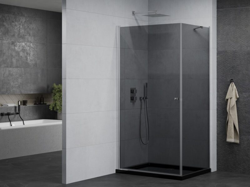 MEXEN/S - Pretória sprchovací kút 100x80, grafit, chróm + sprchová vanička vrátane sifónu 852-100-080-01-40-4070 MEXEN/S - Pretória sprchovací kút 100x80, grafit, chróm + sprchová vanička vrátane sifónu 852-100-080-01-40-4070