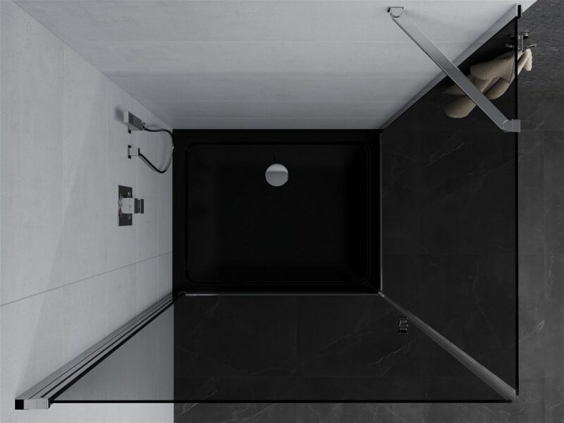 MEXEN/S - Pretória sprchovací kút 100x80, grafit, chróm + sprchová vanička vrátane sifónu 852-100-080-01-40-4070 MEXEN/S - Pretória sprchovací kút 100x80, grafit, chróm + sprchová vanička vrátane sifónu 852-100-080-01-40-4070