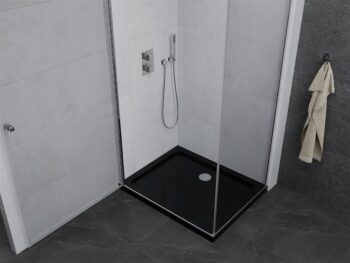 MEXEN/S - Pretória sprchovací kút 80x110, transparent, chróm + sprchová vanička vrátane sifónu 852-080-110-01-00-4070
