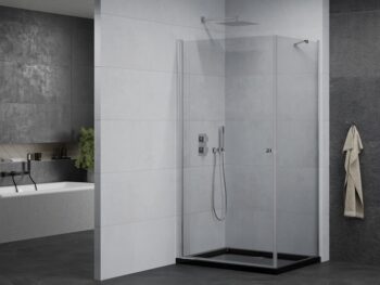 MEXEN/S - Pretória sprchovací kút 80x70, transparent, chróm + sprchová vanička vrátane sifónu 852-080-070-01-00-4070