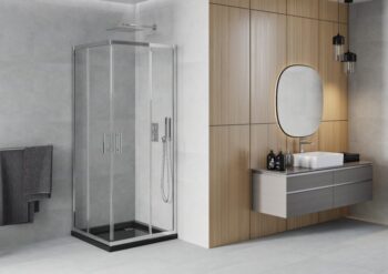 MEXEN/S - Rio sprchovací kút 70x70, transparent, chróm + vanička so sifónom 860-070-070-01-00-4070