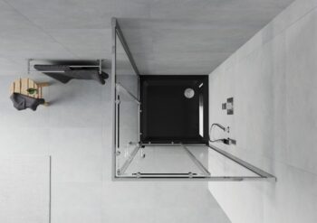 MEXEN/S - Rio sprchovací kút 70x70, transparent, chróm + vanička so sifónom 860-070-070-01-00-4070