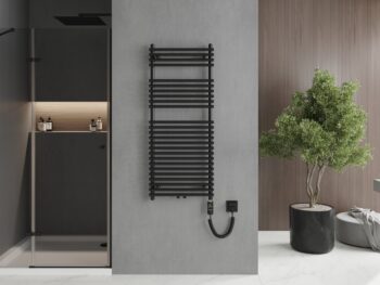 MEXEN/S - Sol radiátor + vykurovacia tyč 1200 x 500 mm, 600 W, čierna W125-1200-500-2600-70