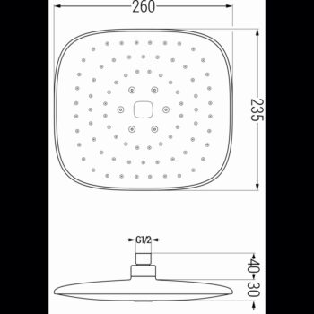 MEXEN/S - Uno DR33 sprchová zostava podomietková, chróm 71435DR33-00
