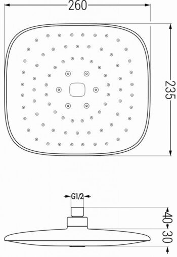 MEXEN/S - Uno DR33 sprchová zostava podomietková, čierna 71435DR33-70
