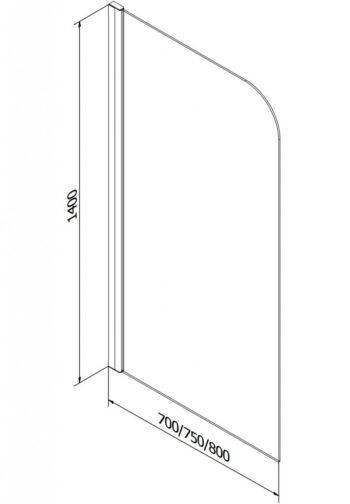 MEXEN/S - Vega obdĺžniková vaňa 180 x 80 cm s panelom + vaňová zástena 75, transparent, chróm 550118080X9007510100