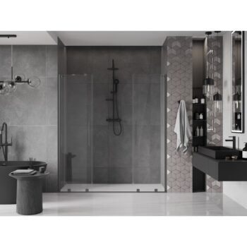MEXEN/S - Velar Duo posuvné sprchové dvere 180, transparent, grafit metal 871-180-000-02-95