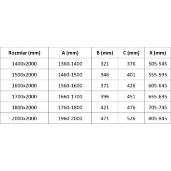 MEXEN/S - Velar Duo posuvné sprchové dvere 200, dekor, zlatá 871-200-000-32-50