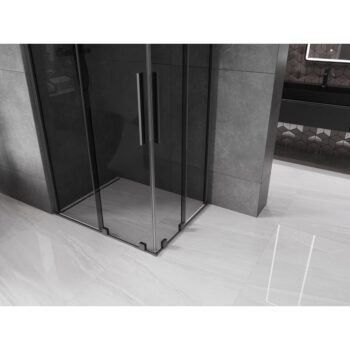 MEXEN/S - Velar Duo sprchovací kút, posuvné dvere 100 x 90, grafit, grafit metal 871-100-090-42-95